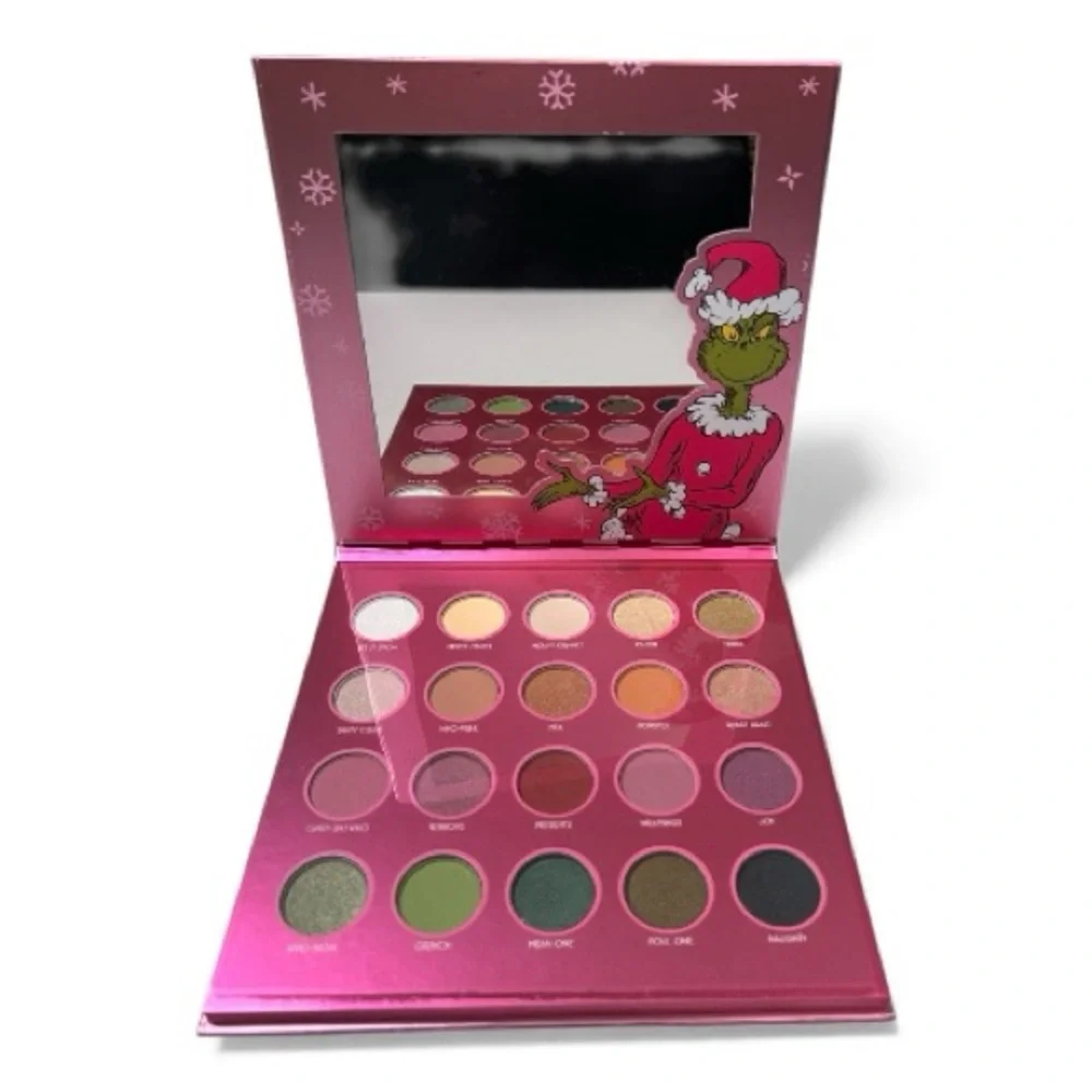 Grinch Eyeshadow Palette with Pink and Green Design Halloween